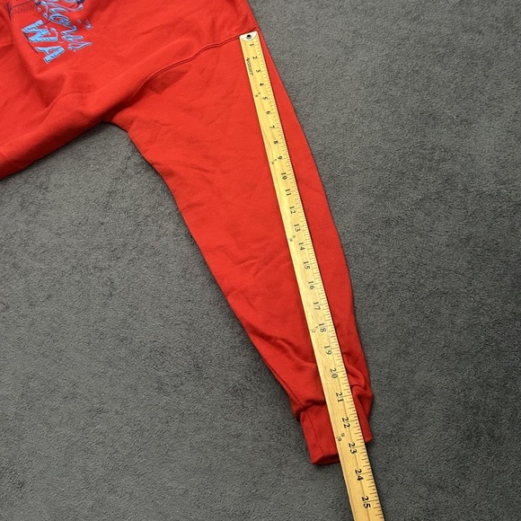 vintage 90s ocean shores Washington hoodie pullover size XL blank red outdoor - Picture 9 of 10